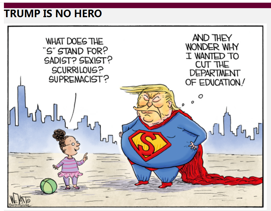 《TRUMP IS NO HERO》